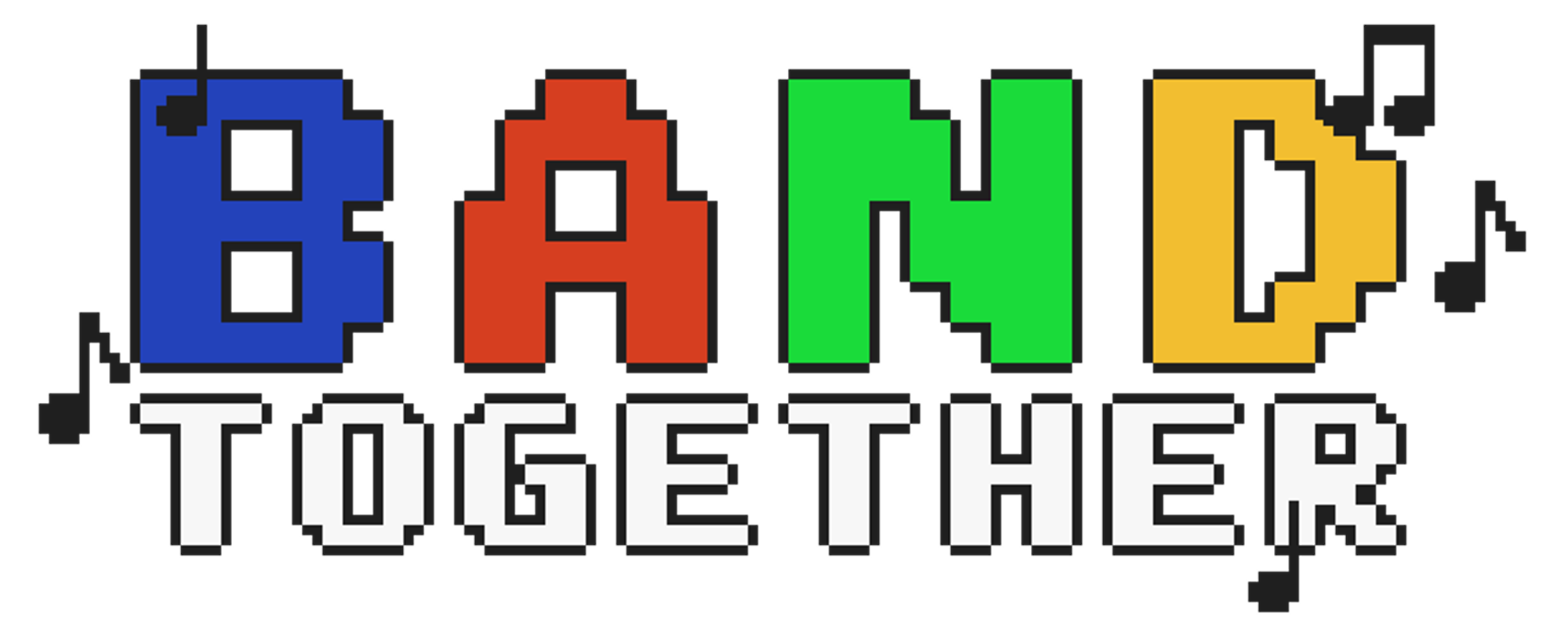 the title letters for the game Band Together